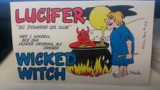 radio postcard devil witch comic Goodell 1970s Vedder Crossing British Columbia