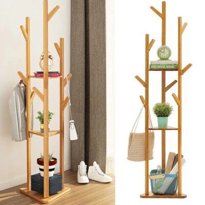 Schwerlast Kleiderständer Stabil Garderobenständer mit 3 Etagen 6 Haken 166cm - Bild 1 von 4