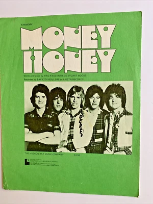 Sheet Music Bay City Rollers Money Honey Hudson Bay Music c.1976 - Image 1 of 4