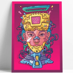 Poster Stampa Artistica A3 CYBORG ROBOT Cucina Soggiorno Parete Home Design Casa - Imagen 1 de 6