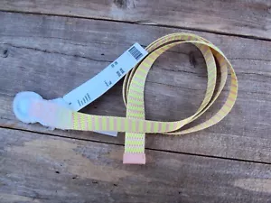 Urban Outfitters Striped Webbed Belt Style No. 61355525 Lime & Pink ONE SIZE UO - Picture 1 of 10