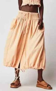 Free People All The Things Bubble Button Down gesmokter Cinch Rock mit Tasche Größe L - Bild 1 von 4