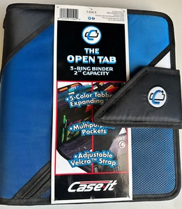 Case It Blue The Open Tab 3 Ring Binder 2 inch Capacity - Picture 1 of 8