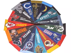 NFL Pennants set di 32 9" Rico/Tag Express - mai usati! - Foto 1 di 2