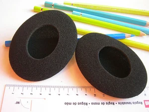 2 Ohrpolster aus Schaumstoff  97 x 75 mm oval Ersatzteil für Kopfhörer Polster - Bild 1 von 7