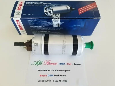 OEM Bosch Fuel Pump-Alfa Romeo Spider , Milano, GTV6 ,Fiat 124 & X1/9 - BMW -TR7 - Image 1 of 4
