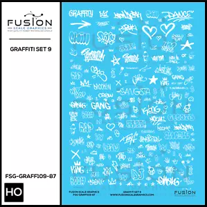 HO Scale Graffiti Decal Set 9 - Picture 1 of 2