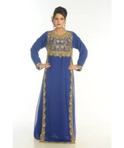 Blaues islamisches arabisches Kaftan Kleid für Hochzeitskleid Partykleidung Kleid - Bild 1 von 6