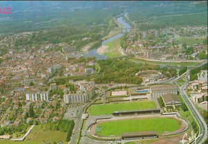 FOOTBALL   CP  STADE  VUE AERIENNE DE DAX (40) france - Picture 1 of 1