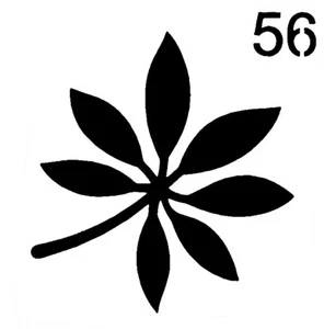 Really Great Stencils, Mini, Leaves 56, 3", Flowers, Leaf, Plant Stem, Whimsical - Picture 1 of 1