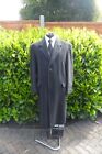 SUPERB VINTAGE DUNN & CO. WITH HODGES CROMBIE STYLE GREY WOOL OVERCOAT SIZE 40 R