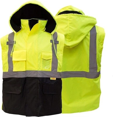 New York Hi-Viz Workwear Large Men's Ansi Class 3 High Visibility Safety-Large - Image 1 of 4