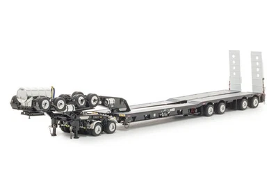 Drake ZT09345 4x8 Swingwing Gooseneck Drop Deck Trailer & 2x8 Dolly Black 1:50 - Image 1 of 4
