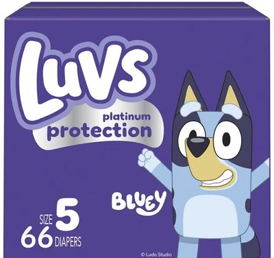 Pañales desechables para bebé Luvs talla 5 (66 unidades) Paw Patrol protección platino Foto 1 de 2
