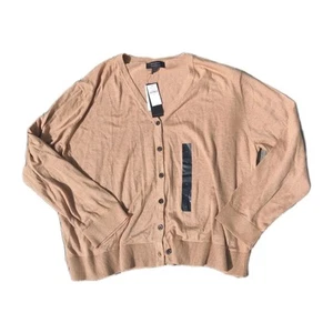New With Tags Banana Republic Forever Sweater Size XL Cotton Tan/Peach Color - Picture 1 of 4
