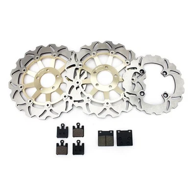 for Kawasaki Front Rear Brake Rotors Pads ZX12R ZX-12R Ninja 1200 2004 2005 06 - Image 1 of 4