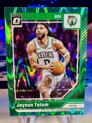 2024-25 Jayson Tatum Panini Donruss Optic Green Seismic Prizm #70 Boston Celtics - Image 1 of 2