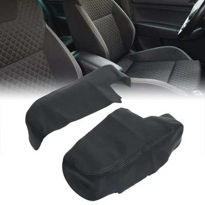 1 par de almohadillas de cubierta de reposabrazos para cubierta de puerta delantera para Honda Ridgeline 2006-2014 negro Foto 1 de 4