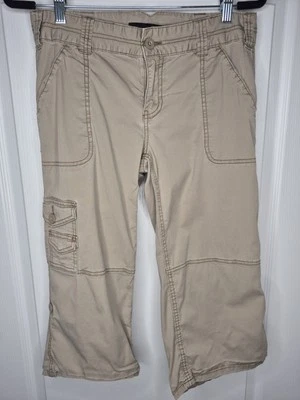 Calvin Klein Jeans Women’s Tan Beige Cargo ￼Capri Pants, Size 8 - Image 1 of 4