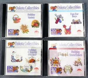 Lote de 4 Dakota Coleccionables Diseño Bordado Vacaciones Copos de Nieve Niños - Imagen 1 de 2