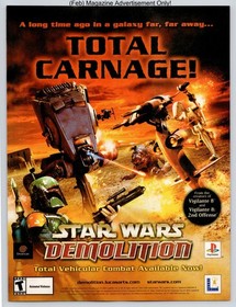 Star Wars Demolition LucasArts Dreamcast Vehicular Combat 2001 Advertisement