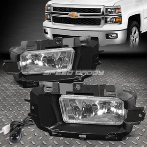 FOR 14-15 CHEVY SILVERADO 1500 CLEAR LENS BUMPER DRIVING FOG LIGHT LAMP W/SWITCH - Picture 1 of 5
