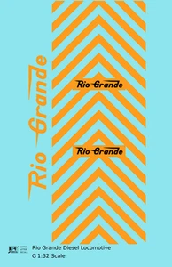 K4 G 1:32 Scale Decals Rio Grande DRGW Hood Diesel Orange Small Letter - Picture 1 of 6