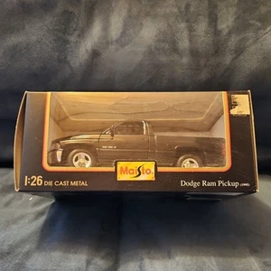 Maisto 1995 Dodge Ram Pickup 1:26 Scale Die Cast Metal Black - Picture 1 of 9