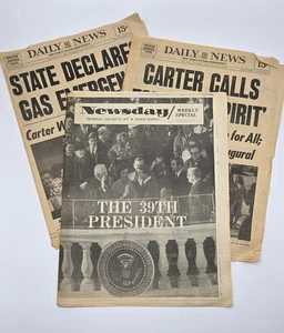President Jimmy Carter Inauguration-Jan 1977 NY Daily News Newsday Newspaper-LOT - Picture 1 of 19