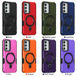 Stand Armor Hybrid Ring Cover Case For A73 A25 A54 A05S A53 A14 A34 A04 - Picture 1 of 20