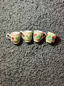 American Girl Felicity Chocolate Cups Pleasant Company Rose Lot of FOUR - Picture 1 of 4