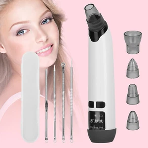 Hot Compress Electric Blackhead Remover with 4 Probes 4 Pimple Popper Tools - Picture 1 of 15