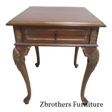 Custom Carved French Regency Cherry Lamp End Table Stand