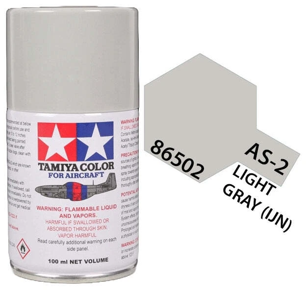 Tamiya 86502 AS-2 Light Gray (IJN) Aircraft Lacquer Spray Paint 100ml - US