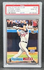 1994 Stadium Club Members Only Chipper Jones PSA 10 Braves #638 HOF