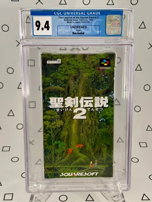 Secret of Mana Japanese Unopened - Super Famicom - CGC 9.4 NS - Key Title - Image 1 of 3