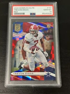 Donruss Elite 2020 Trevon Diggs rojo paralelo/399 Cowboys Alabama RC PSA 10 - Imagen 1 de 2