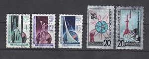 RUSSIA - 1965 NATIONAL COSMONAUTS' DAY - SCOTT 3019 TO 3023 - USED - Picture 1 of 1