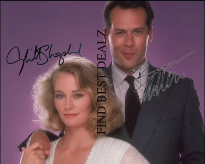 🌟Cybill Shepherd, Bruce Willis💥Actor estadounidense foto original autógrafo firmado Foto 1 de 4