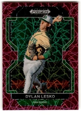 2022 Panini Prizm Draft Picks Neon Pink Dylan Lesko #PDP15 - Image 1 of 2