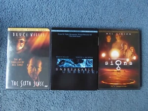 M. Night-a-thon DVDs: Sixth Sense, Unbreakable, Signs + Free Shipping - Picture 1 of 4