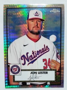 2021 Topps Chrome Platinum Anniversary Jon Lester Prism Refractor - Picture 1 of 2