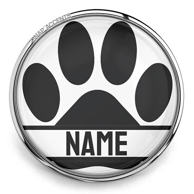 Personalized Dog Cat Snap Jewelry Name Paw Pet Animal 18MM Ginger Charm Button - Image 1 of 4