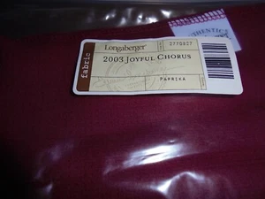 Cesta de villancicos Longaberger cubierta de tapa de tela pimentón - Imagen 1 de 1