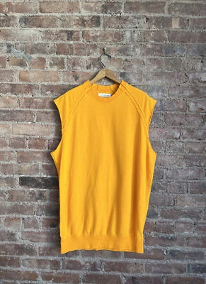 Margiela Line 10 Men’s Raglan Tee, Sz 50, Orange Cotton/Linen, Italy - Image 1 of 4