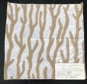 MANUEL CANOVAS Trieste in Mastic 11 1/2 x 12" Nautical Embroidered Fabric Sample - Picture 1 of 3
