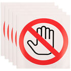 5 sztuk Znaki bezpieczeństwa Samoprzylepne winylowe naklejki ostrzegawcze Dont Touch Etykieta Naklejka