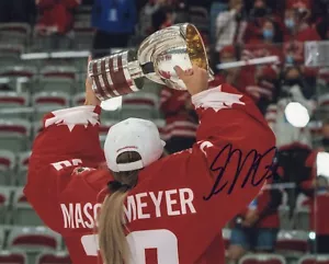 EMERANCE MASCHMEYER SIGNED AUTOGRAPH CANADA WOMENS HOCKEY 8X10 PHOTO PROOF #3 - Picture 1 of 2
