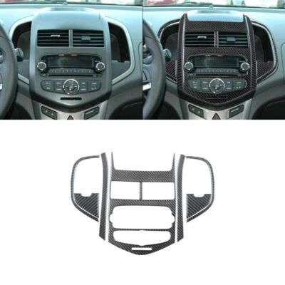 Отделка крышки панели центральной консоли из углеродного волокна для Chevrolet Sonic 2012-2016 годов выпуска 8 шт. - Изображение 1 из 4