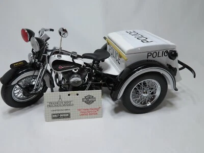 Franklin Mint - Harley - 1947 Servi-Car Motorcycle Police - Diecast 1:10 COA - Image 1 of 4